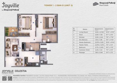 Image of 1780 Sq.ft 3 BHK Duplex for sale in Joyville Celestia Phase 2, Shewalewadi, Pune for Rs. 14500000