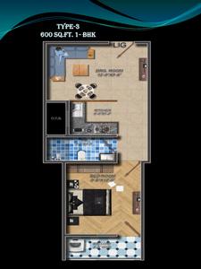 Image of 600 Sq.ft 1 BHK Apartment / Flat for sale in Elite Apartment, Sector 74, Noida for Rs. 2900000