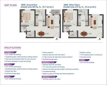 Image of 525 Sq.ft 1 BHK Apartment / Flat for sale in Tata New Haven Compact, Vadsar, Gandhinagar for Rs. 2500000