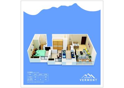 Image of 942 Sq.ft 2 BHK Apartment / Flat for sale in Vihang Vermont, Thane West, Thane for Rs. 8499999
