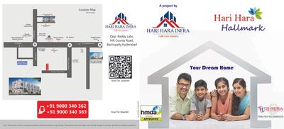 Image of 1200 Sq.ft 2 BHK Apartment / Flat for sale in Hari Hara Hallmark , Bachupally, Hyderabad for Rs. 6300000