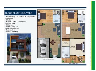 Image of 1950 Sq.ft 3 BHK Villa for sale in Greno Green Residency, Noida Extension, Greater Noida for Rs. 10205000