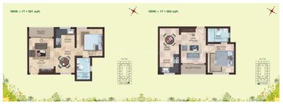 Image of 1423 Sq.ft 2 BHK Apartment / Flat for sale in Casagrand Aldea, Karapakkam, Chennai for Rs. 12500000