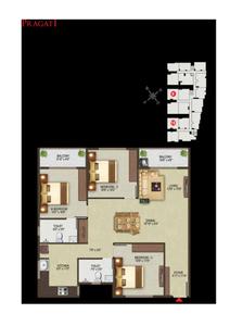 Image of 1639 Sq.ft 3 BHK Apartment / Flat for sale in Sowparnika Pragati by Sowparnika Projects &amp; Infrastructure Private Limited, Ittangur, Bengaluru for Rs. 14600000