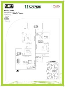 Image of 1880 Sq.ft 4 BHK Apartment / Flat for sale in Gaursons Gaur City 2 11th Avenue, Noida Extension, Greater Noida for Rs. 15200000