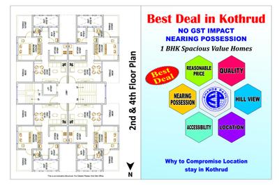 Image of 1205 Sq.ft 2 BHK Apartment / Flat for sale in Kharde Patil Woods Royale, Kothrud, Pune for Rs. 12500000