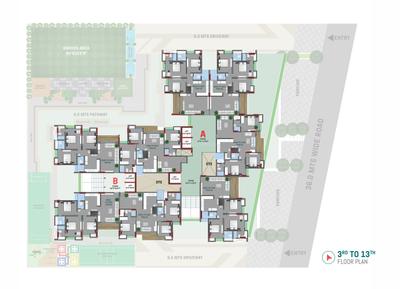 Image of 2205 Sq.ft 3 BHK Apartment / Flat for sale in Terra Sky, Zundal, Ahmedabad for Rs. 8207500