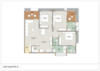 Image of 1450 Sq.ft 3 BHK Apartment / Flat for sale in Swara Crystal, Sargasan, Gandhinagar for Rs. 11000000