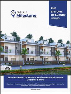 Image of 1800 Sq.ft 4 BHK Independent House for sale in Sage Milestone Phase 1B by Sage Realty, Hoshangabad Road, Bhopal for Rs. 15000000