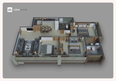 Image of 2500 Sq.ft 3 BHK Apartment / Flat for sale in Shree Hari Dreamland, Tragad, Ahmedabad for Rs. 9000000