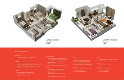 Image of 800 Sq.ft 2 BHK Apartment / Flat for sale in Remonesa The Vue, Kondhwa, Pune for Rs. 6700000