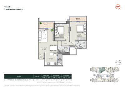 Image of 1570 Sq.ft 3 BHK Apartment / Flat for sale in Supreme Rivana Ph I, Punawale, Pune for Rs. 14900000