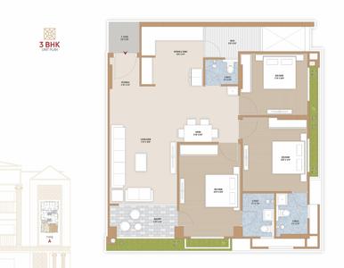 Image of 1188 Sq.ft 3 BHK Apartment / Flat for sale in Anikedhya Emperors, Gota, Ahmedabad for Rs. 9225000