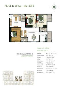 Image of 1262 Sq.ft 2 BHK Apartment / Flat for sale in Manbhum Home Tree, Jeedimetla, Hyderabad for Rs. 12000000