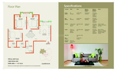 Image of 1137 Sq.ft 3 BHK Apartment / Flat for sale in Tulip Orange, Sector 70, Gurgaon for Rs. 14999999