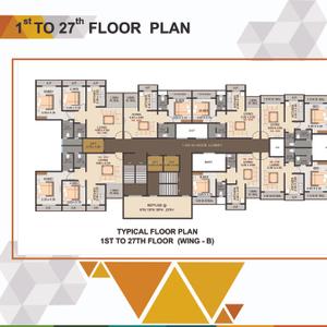 Image of 685 Sq.ft 1 BHK Apartment / Flat for sale in Sky Tisai Residency, Kalyan East, Kalyan for Rs. 4299000