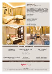 Image of 850 Sq.ft 2 BHK Apartment / Flat for sale in Raymond Ten X Habitat Raymond Realty Tower D, Thane West, Thane for Rs. 14500000