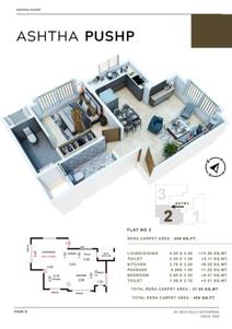 Image of 614 Sq.ft 1 BHK Apartment / Flat for sale in Ashtha Pushp, Andheri East, Mumbai for Rs. 14100000