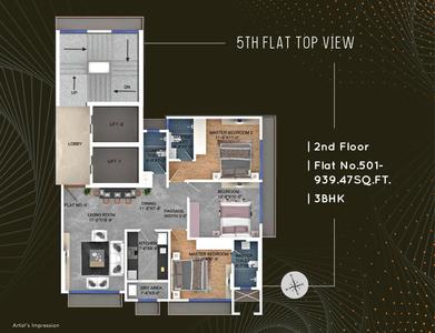 Image of 961 Sq.ft 3 BHK Apartment / Flat for sale in Oscar OM Neelkanth, Ghatkopar East, Mumbai for Rs. 40000000
