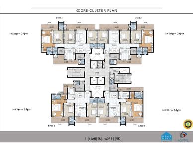 Image of 2171 Sq.ft 3.5 BHK Apartment / Flat for sale in AU NBCC Aspire Leisure Valley, Noida Extension, Greater Noida for Rs. 21800000