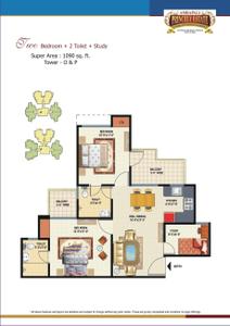 Image of 2030 Sq.ft 4 BHK Penthouse for sale in Amrapali Princely Estate, Sector 76, Noida for Rs. 20000000