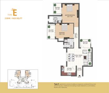 Image of 1800 Sq.ft 3 BHK Apartment / Flat for sale in SS The Coralwood, Sector 84, Gurgaon for Rs. 19000000