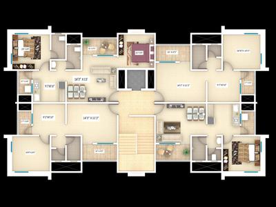 Image of 610 Sq.ft 1 BHK Apartment / Flat for sale in HRT Pranjal Residency, Baner, Pune for Rs. 6000000