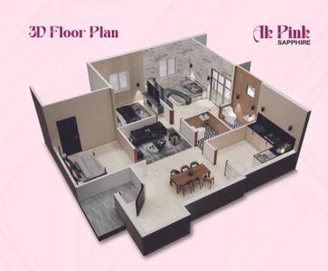 Image of 469 Sq.ft 1 BHK Apartment / Flat for sale in AK Pink Sapphire, Sembakkam, Chennai for Rs. 2814000