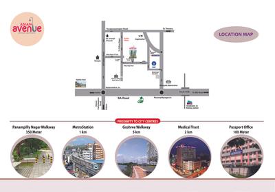 Image of 1000 Sq.ft 2 BHK Apartment / Flat for sale in Asian Avenue, Panampilly Nagar, Kochi for Rs. 10300000