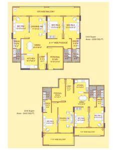 Image of 2297 Sq.ft 3 BHK Apartment / Flat for sale in Pacific Eiffel Homes, Sahastradhara Road, Dehradun for Rs. 21840500