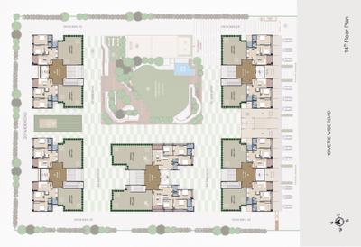 Image of 1341 Sq.ft 2 BHK Apartment / Flat for sale in Regalia Inara, South Bopal, Ahmedabad for Rs. 4800000