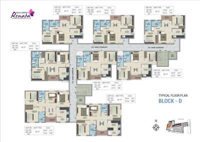 Image of 1260 Sq.ft 2.5 BHK Apartment / Flat for sale in BSCPL Bollineni Renata Tower B , Thazhambur, Chennai for Rs. 8832000