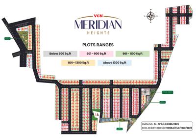 Image of 800 Sq.ft Residential Plot / Land for sale in VGN Meridian Heights, Gerugambakkam, Chennai for Rs. 5300000