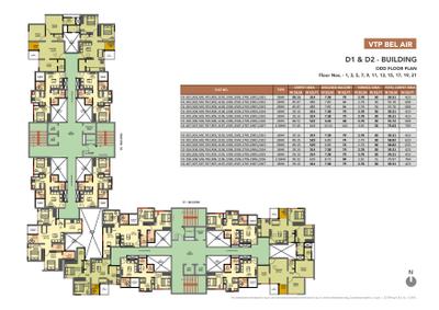 Image of 810 Sq.ft 2 BHK Apartment / Flat for sale in VTP Belair C Building, Mahalunge, Pune for Rs. 7200000