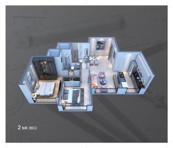Image of 722 Sq.ft 2 BHK Apartment / Flat for sale in Crystal Hitendra Dhamm Shabha CHSL, Goregaon West, Mumbai for Rs. 16200000