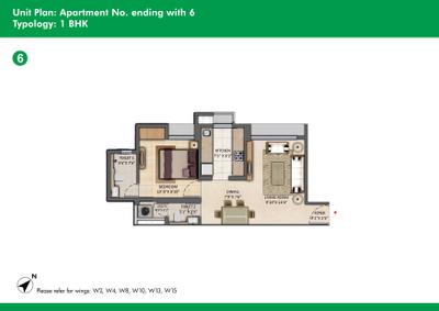 Image of 960 Sq.ft 2 BHK Apartment / Flat for sale in Lodha Amara Tower 23, Thane West, Thane for Rs. 12800000