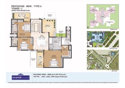Image of 1889 Sq.ft 2 BHK Apartment / Flat for sale in Adani Oyster Grande Tower G, Sector 102, Gurgaon for Rs. 26500000