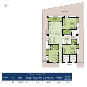 Image of 1337 Sq.ft 3 BHK Apartment / Flat for sale in Purti Flowers, Maheshtala, Kolkata for Rs. 5000000
