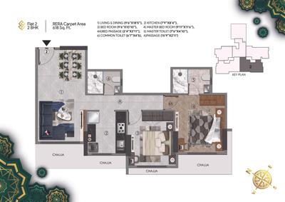 Image of 766 Sq.ft 2 BHK Apartment / Flat for sale in Sanghvi Sapphire, Jogeshwari West, Mumbai for Rs. 26000000