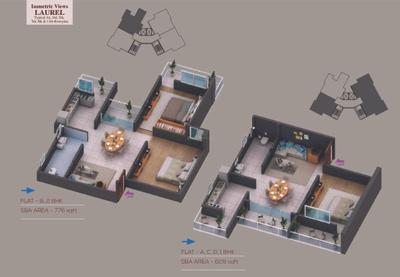 Image of 1459 Sq.ft 3 BHK Apartment / Flat for sale in Prahlad Pinnacle, Pundag, Ranchi for Rs. 8065200