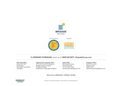 Image of 2000 Sq.ft 3 BHK Apartment / Flat for sale in Brigade Manor, Erragadda, Hyderabad for Rs. 20900000