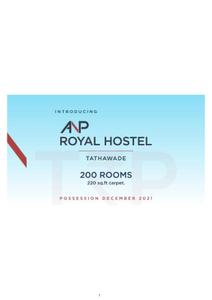 Image of 280 Sq.ft 1 RK Studio for sale in ANP Royal Hostel, Tathawade, Pune for Rs. 3200000