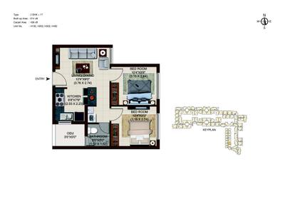 Image of 1504 Sq.ft 3 BHK Apartment / Flat for sale in Casagrand Asta , Korattur, Chennai for Rs. 16000000