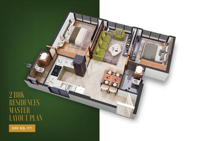 Image of 482 Sq.ft 1 BHK Apartment / Flat for sale in Bhakti Pride, Chembur, Mumbai for Rs. 8500000