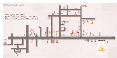 Image of 1990 Sq.ft 2.5 BHK Apartment / Flat for sale in Fortune Om Shivalik, Raghunathpur, Bhubaneswar for Rs. 14925000