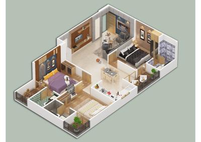 Image of 1200 Sq.ft 3 BHK Apartment / Flat for sale in Ruheen Saar, Karolan Ka Barh, Jaipur for Rs. 6800000