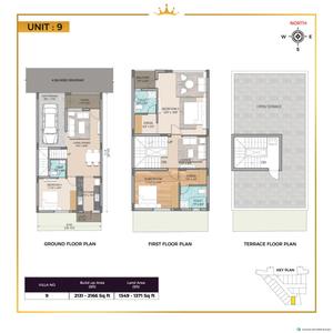 Image of 2033 Sq.ft 3 BHK Villa for sale in VNR Tiara, Thazhambur, Chennai for Rs. 11700000