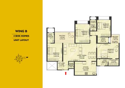 Image of 1430 Sq.ft 3 BHK Apartment / Flat for sale in P K Hillcrest C Building, Pimple Saudagar, Pune for Rs. 19000000