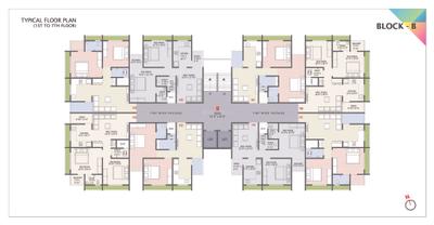 Image of 1215 Sq.ft 2 BHK Apartment / Flat for sale in S J Shashwat Paradise Phase 1, Mahadev Nagar, Ahmedabad for Rs. 3735000