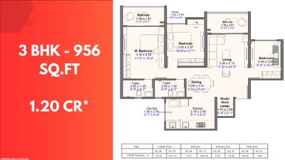 Image of 1816 Sq.ft 3 BHK Duplex for sale in Intofinity Kohinoor Anantara, Pimpri, Pune for Rs. 15900000